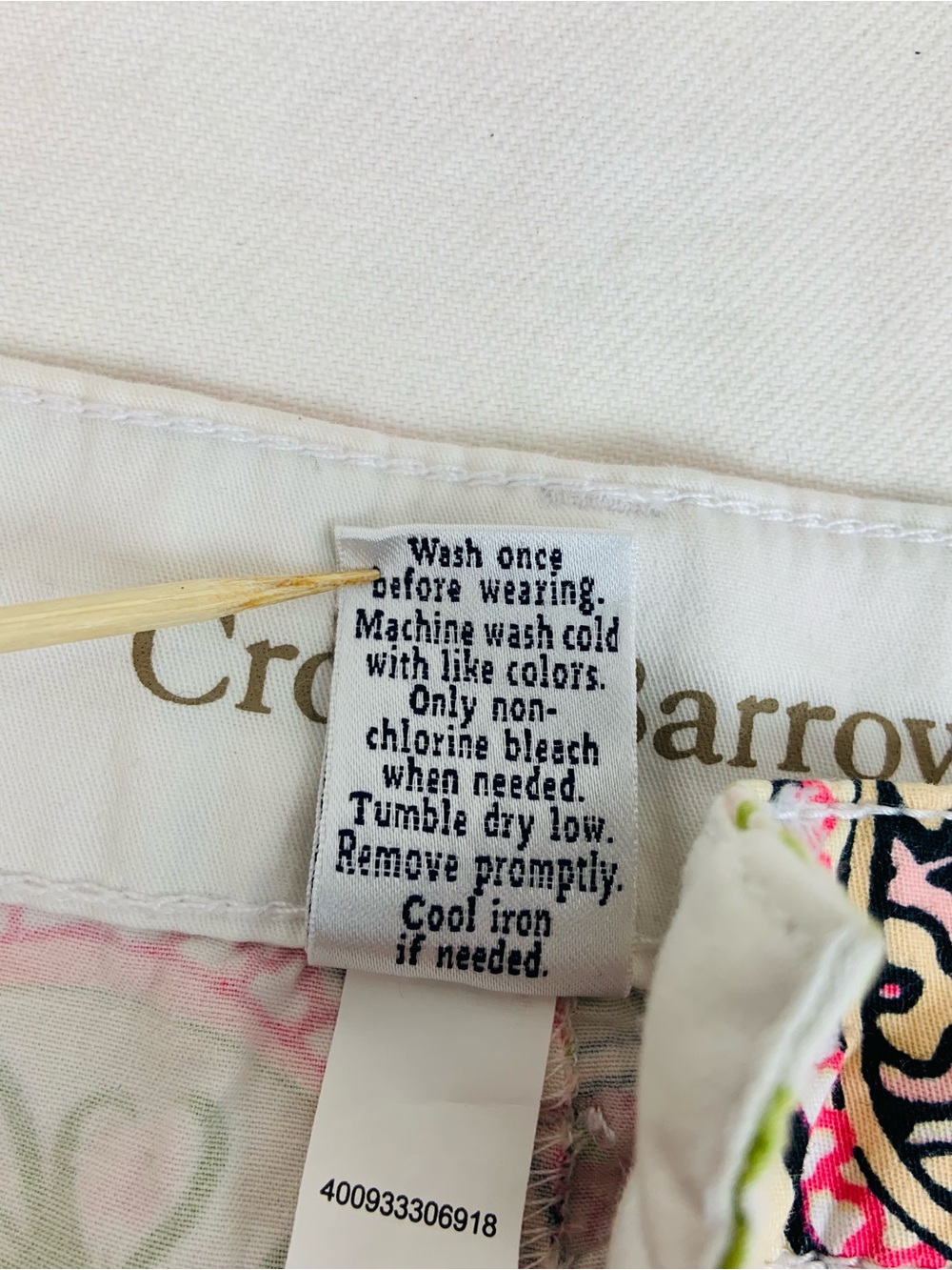 Croft & Barrow Paisley Skort - Pink, Green & Peach - Picture 7 of 8